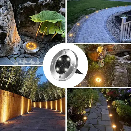 Focos LED para Exterior com Carregamento Solar